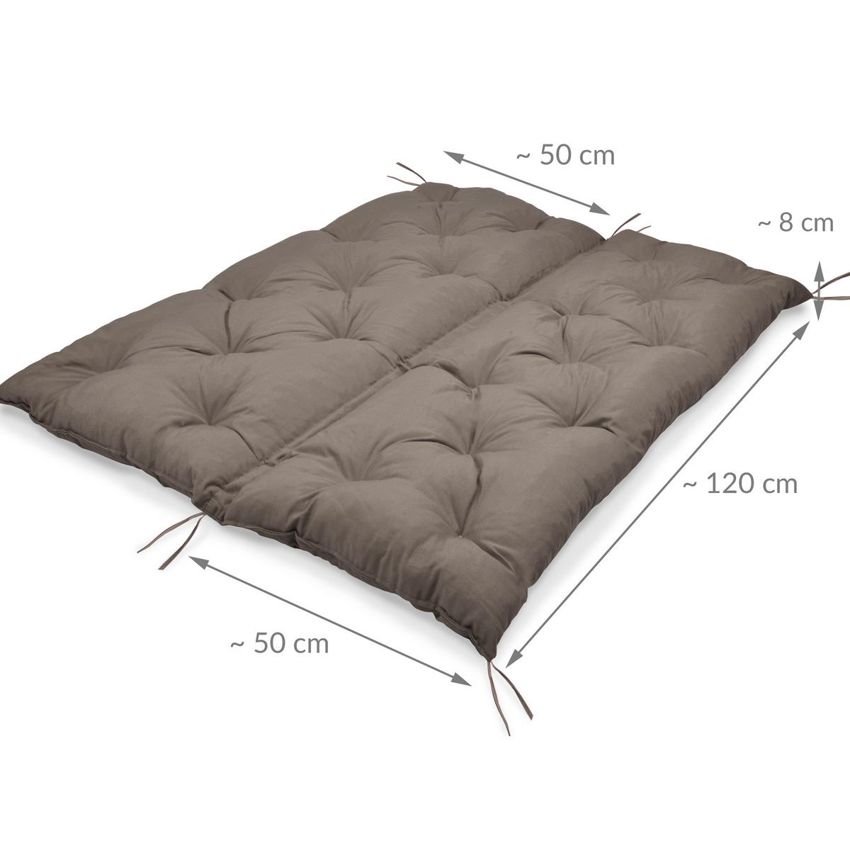 BANKAUFLAGE Flair BR 120x50cm Taupe - Taupe, Textil (50/120cm) - Beautissu 