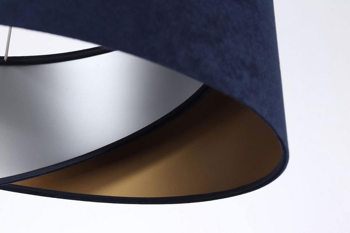 HÄNGELEUCHTE Blau 50/23 cm - Blau/Goldfarben, Kunststoff (50/1.3/23cm) - ONZENO