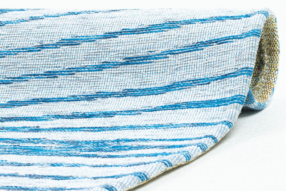 FLACHWEBTEPPICH Keitum 100x100 cm - Blau, Textil (100/100cm) - Sansibar SYLT