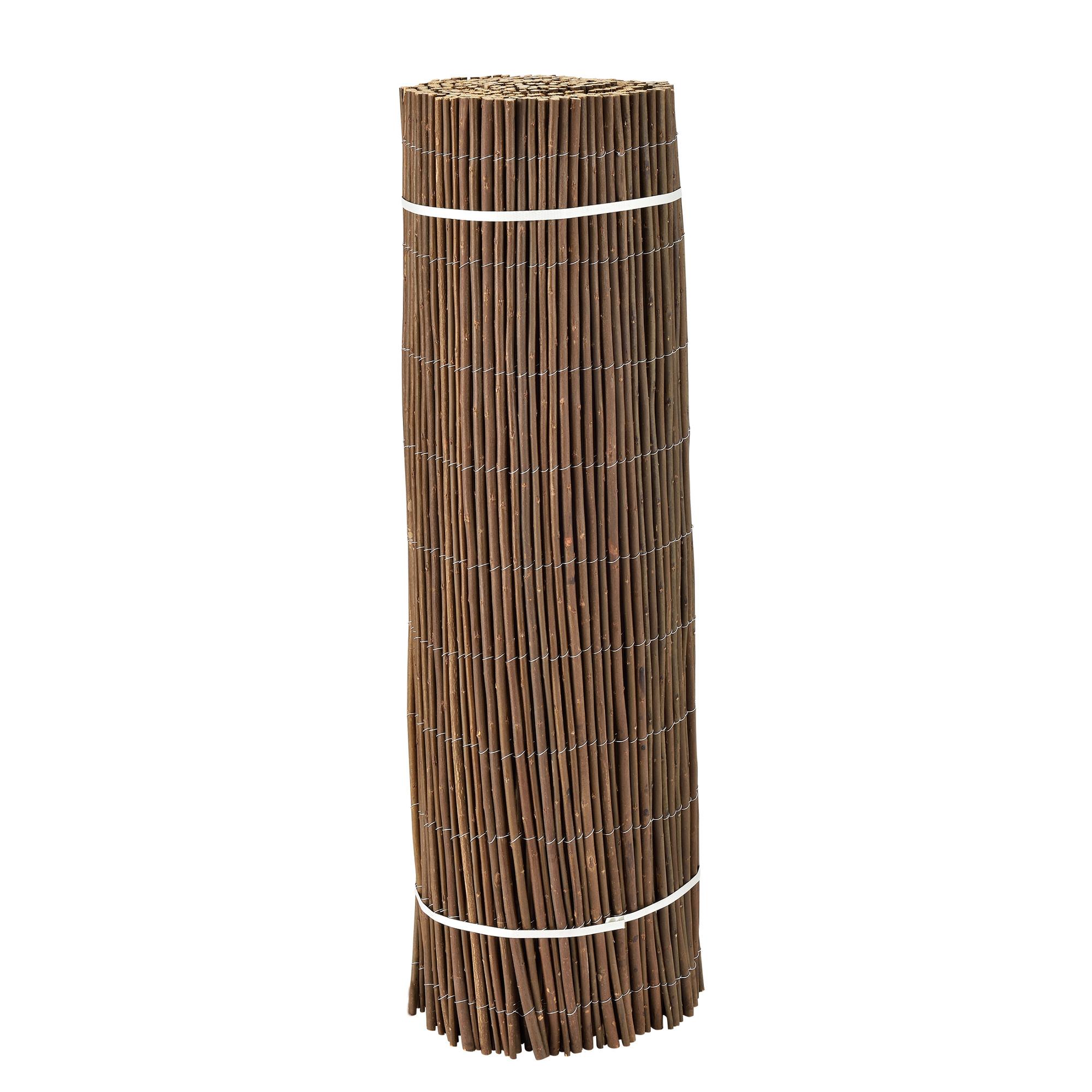 WEIDENZAUN Hyssna - Dunkelbraun, Naturmaterialien (100/100cm) - casa.pro