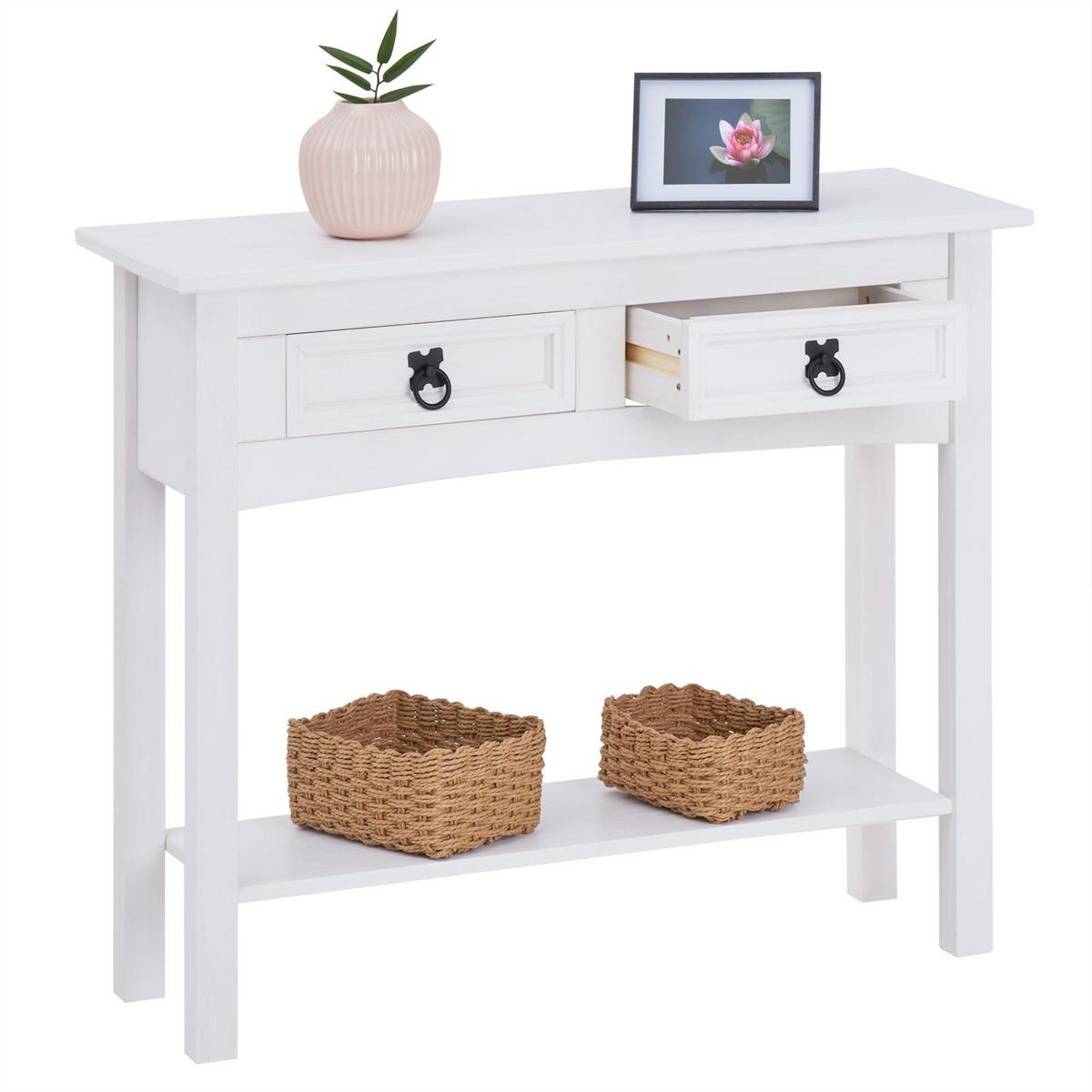 KONSOLENTISCH RURAL weiß - Weiß, Holz (32/88/73cm) - CARO-Möbel