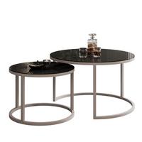 COUCHTISCH CIRI 2-in-1 GLAS KASCHMIR - Schwarz Hochglanz/Beige, Glas (70/70/47cm) - Lookway