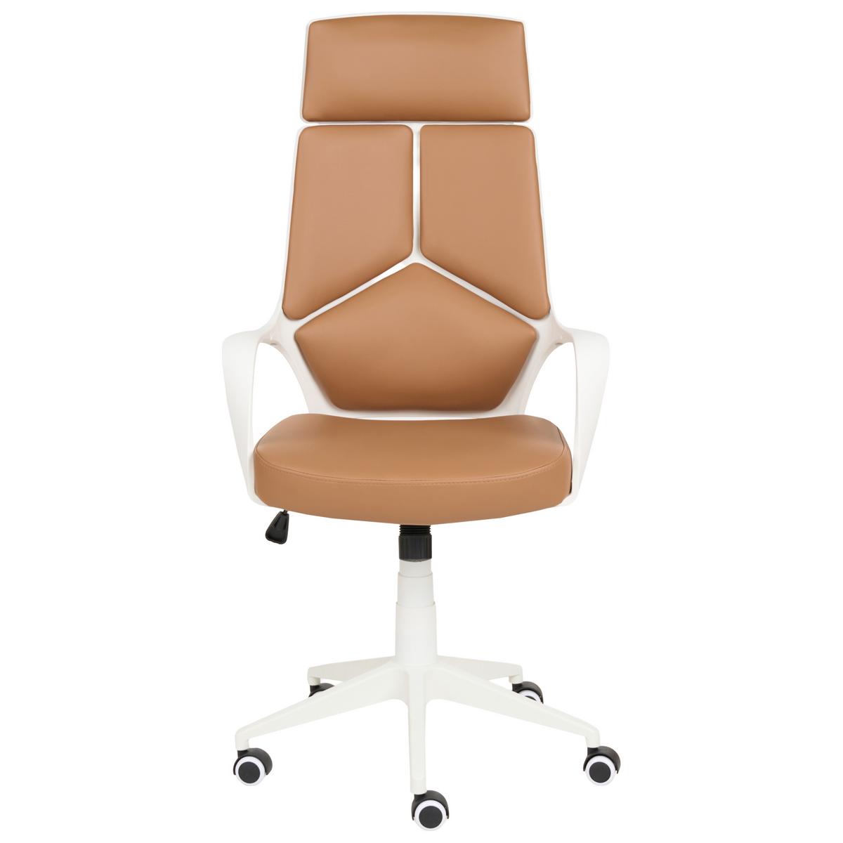 BÜROSTUHL Kunstleder Sandbeige Delight - Sandfarben, Textil (64/116/64cm) - Beliani