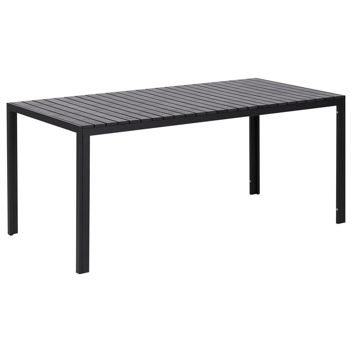 GARTENTISCH-SET 4-Sitzer Schwarz Nardo - Schwarz, Kunststoff - Beliani