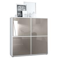HIGHBOARD Cuba Türen in Sandgrau Hochglanz - Sandfarben, Holzwerkstoff (104/105.5/35.5cm) - Vladon