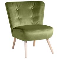 SESSEL Kassi Bezug Samtvelours Buche natur / oliv - Grün, Kunststoff (69/80/68cm) - 58aufmkessel