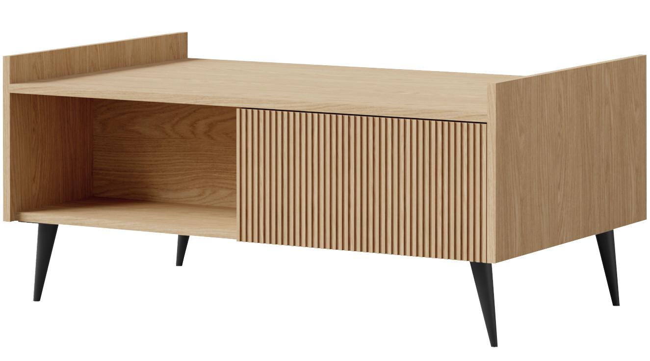 COUCHTISCH Arysa Frühlings-Eiche Hellbraun 100/45/60 cm - Alteiche/Schwarz, Holzwerkstoff/Metall (60/100/45cm) - WFL GROUP