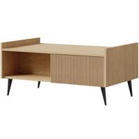 COUCHTISCH Arysa Frühlings-Eiche Hellbraun 100/45/60 cm - Alteiche/Schwarz, Holzwerkstoff/Metall (60/100/45cm) - WFL GROUP