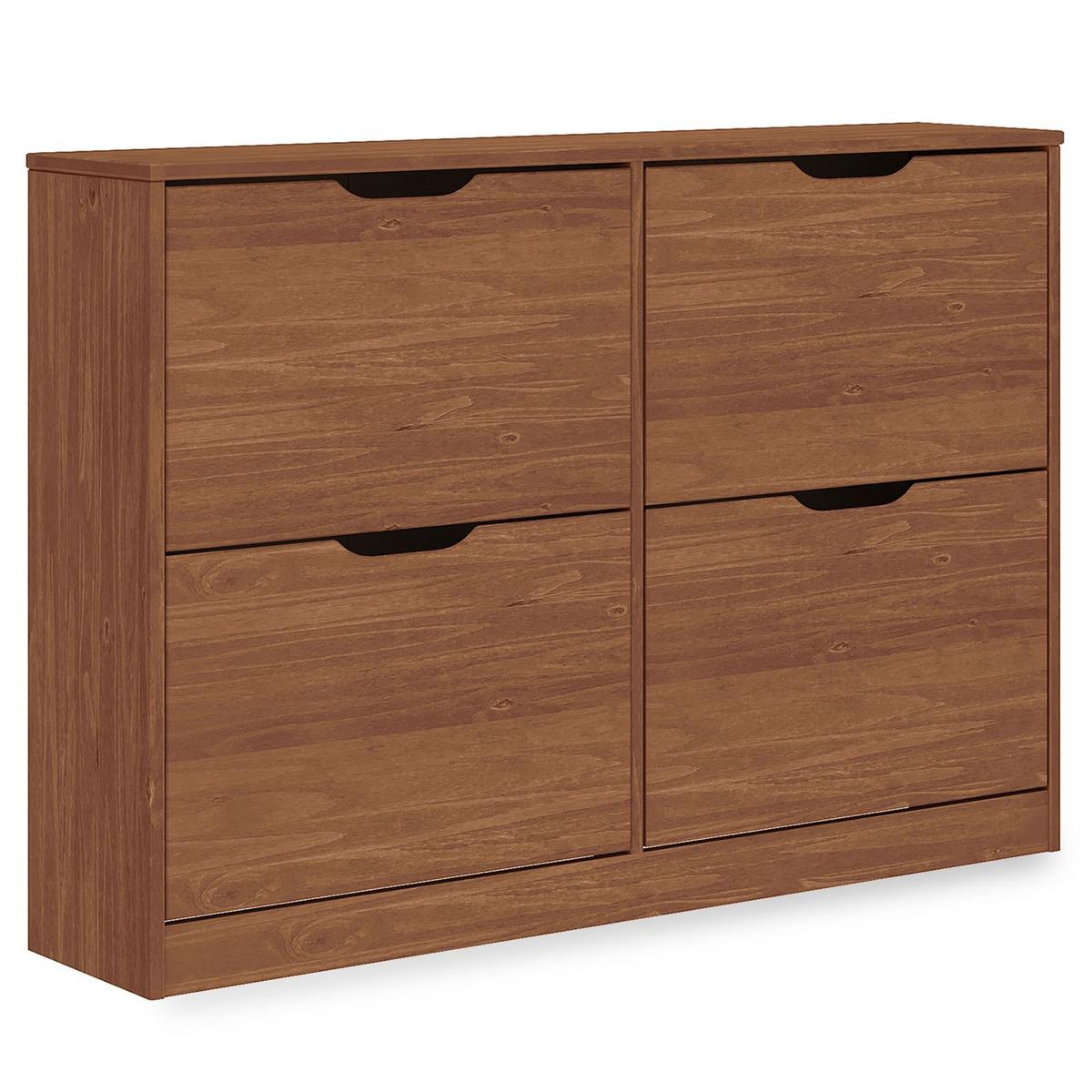 SCHUHKIPPER BASIL Kastanie - Kastanienfarben, Holz (115/79/25cm) - IDIMEX
