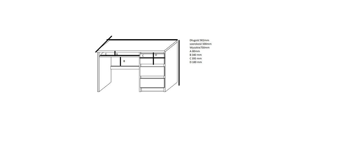 SCHREIBTISCH VALERIO 90x50x76 cm Bürotisch Computertisch, Weiß - Weiß, Holzwerkstoff (50/90/76cm) - MASSENO