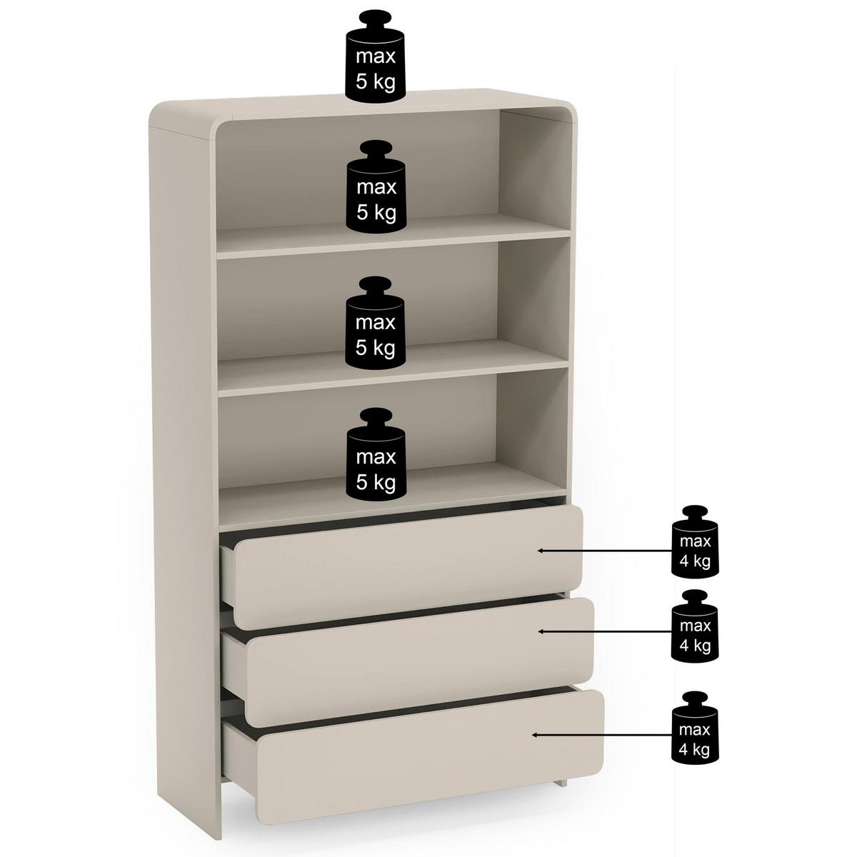STANDREGAL LUMMO Kaschmir, 100 cm - Kaschmir, Holzwerkstoff (100/200/39cm) - Selsey
