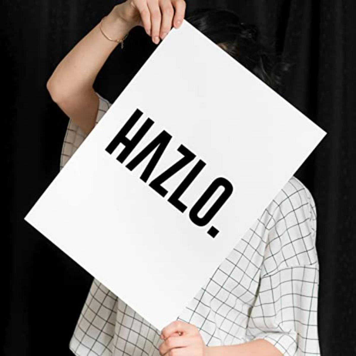 POSTER Set mit 4 Leidenschaft TypografieStil A3 Rahmenlos - Klar, Papier (29.7/3cm) - Nacnic