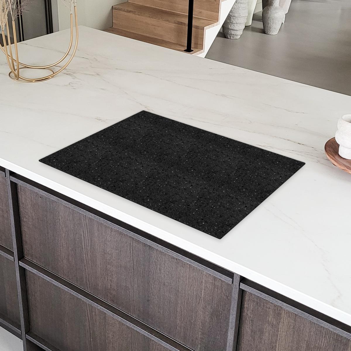 HERDABDECKPLATTE Granit - Schwarz - Grau Ceranfeldabdeckung 78x52 cm - Anthrazit, Kunststoff (78/52/0.2cm) - MuchoWow