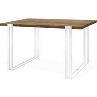 ESSTISCH Lilo rechteckig ausziehbar, Lefkas Eiche 120-220/80/76 cm - Alteiche/Weiß, Holzwerkstoff/Metall (80/220/76cm) - WFL GROUP