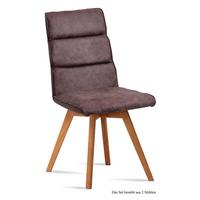 ESSZIMMERSTUHL (2er-Set) Dixie 47x92x60 Eiche geölt/Braun - Eichefarben/Braun, Kunststoff (60/92/47cm) - 58aufmkessel