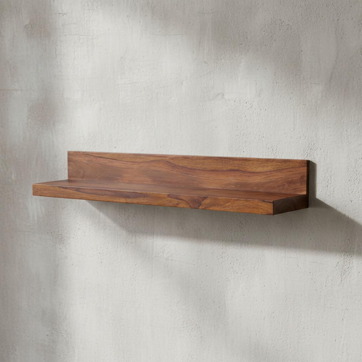 WANDREGAL MUMBAI Massivholz Hängend Landhausstil, Dunkelbraun 110x24x17 cm - Braun, Holz (110/17/24cm) - KADIMA DESIGN