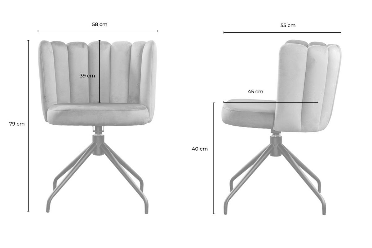 ESSZIMMERSTUHL JADA Blau Velvet Drehbar (360°) (1er-Set) - Blau, Kunststoff/Textil (58/79/55cm) - KAWOLA