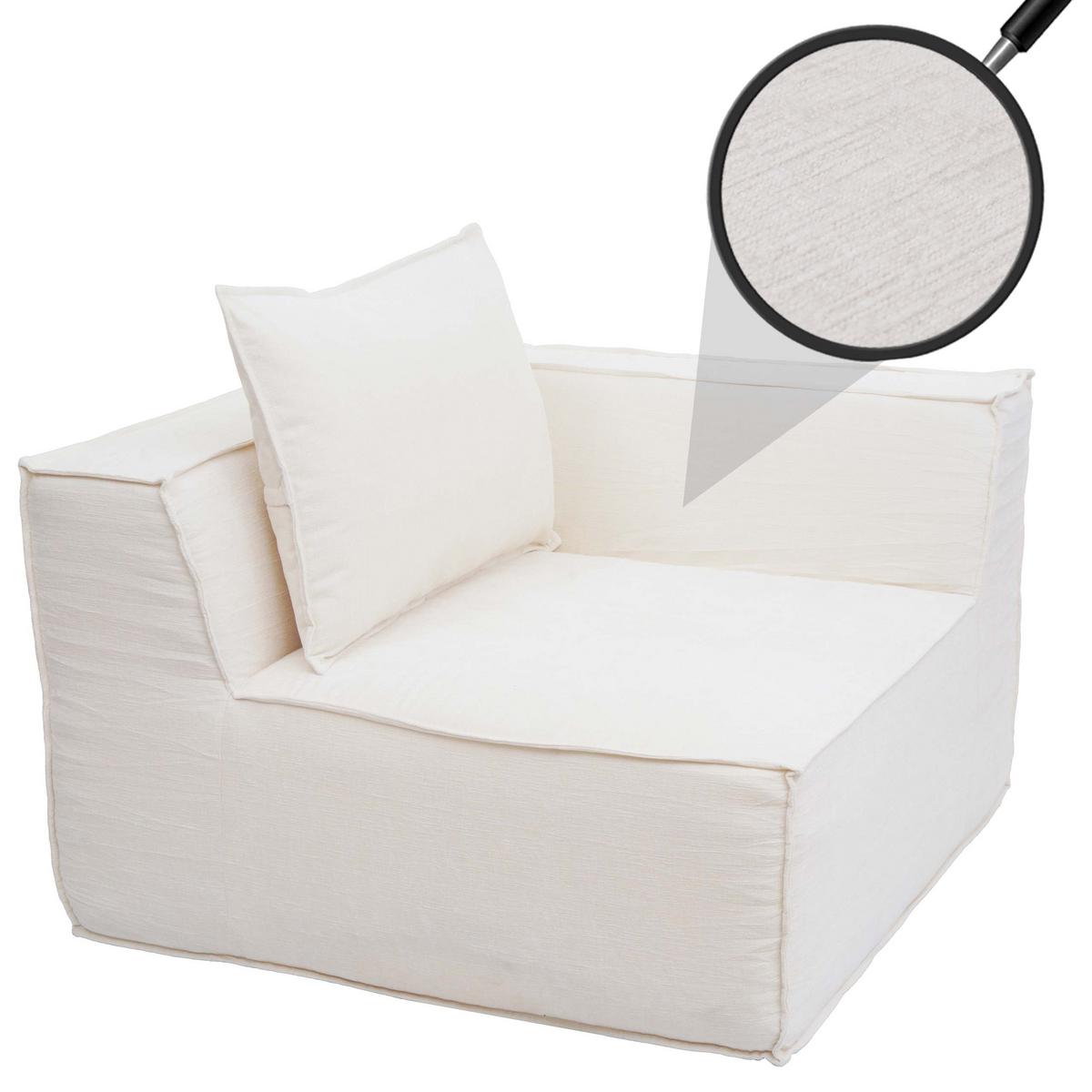 ECKTEIL Cremeweiß - Weiß, Textil (97/63/97cm) - MCW