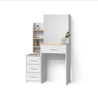 SCHMINKTISCH Loreta Weiß/Sonoma 80 cm - Weiß/Sonoma Eiche, Holzwerkstoff (80/131.6/36cm) - Livinity®