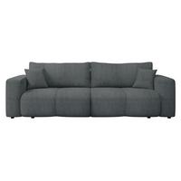 SCHLAFSOFA Furyn Boucle - Dunkelgrau/Schwarz, Holzwerkstoff/Kunststoff (248/82/92cm) - MIRJAN24