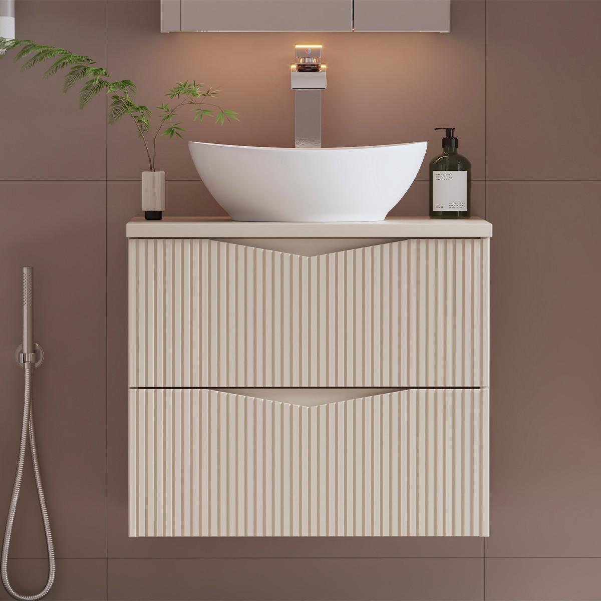 WASCHTISCH 60.6cm Tao Kaschmir - Beige, Holzwerkstoff (60.6/50/45.8cm) - Petits-meubles