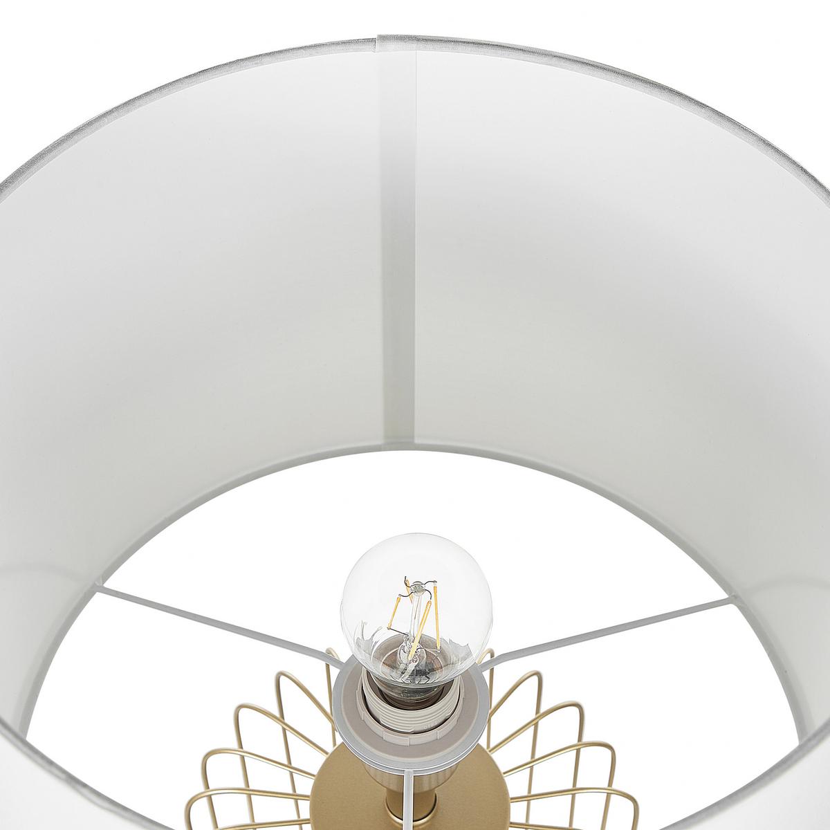 TISCHLAMPE Thouet 35/35/58 cm - Weiß, Metall (35/35/58cm) - Beliani