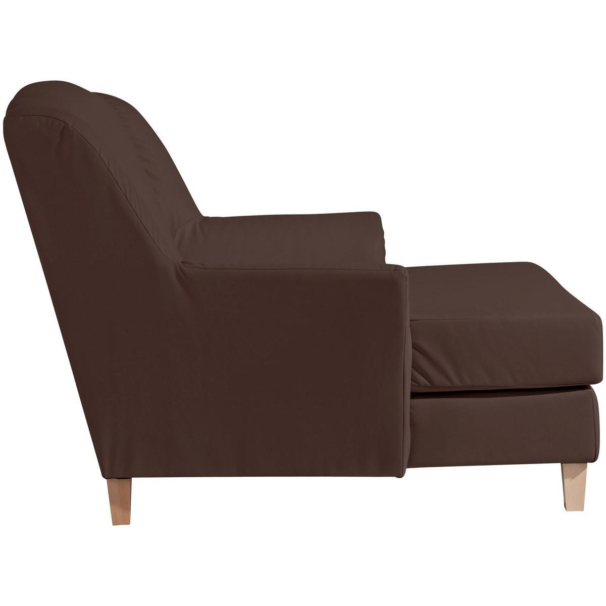 SESSEL XXL Karil Bezug Kunstleder Buche natur / braun - Braun, Kunststoff (136/107/142cm) - 58aufmkessel