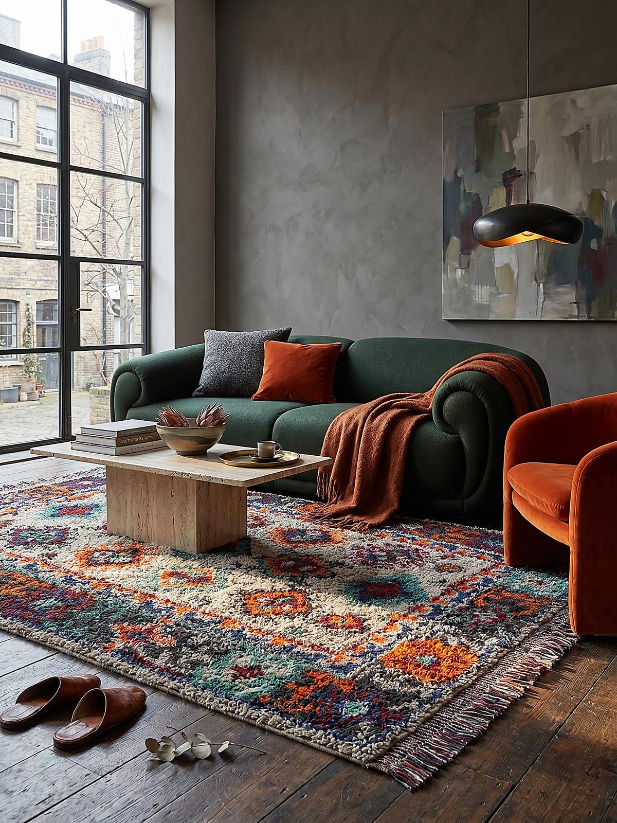HOCHFLORTEPPICH mit Fransen TAFRAUT, im Berber-Stil, Bunt, 133 x 190 cm - Multicolor, Textil (190/133cm) - KADIMA DESIGN
