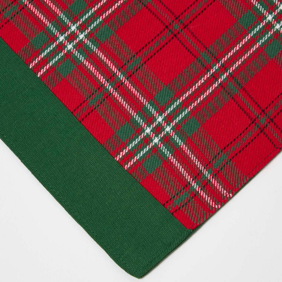 TISCHSET Edward rot kariert, 2er-Set 30/45 cm, 100% Baumwolle - Rot, Textil (30/45cm) - Homescapes