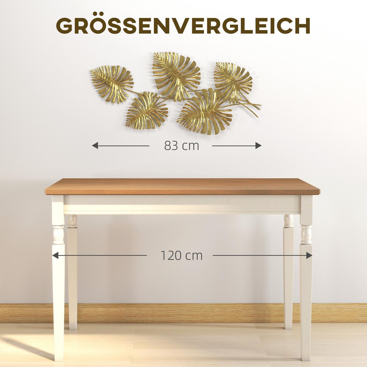 WANDDEKO Metall Gold - Goldfarben, Metall (2.5/39/83cm) - HOMCOM