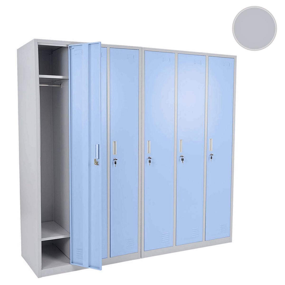 SCHLIESSFACH Blau - Blau, Metall (180/180/50cm) - MCW