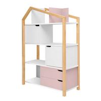 BÜCHERREGAL Rosa und weiß - Weiß, Holzwerkstoff (89/130/31cm) - Petits-meubles