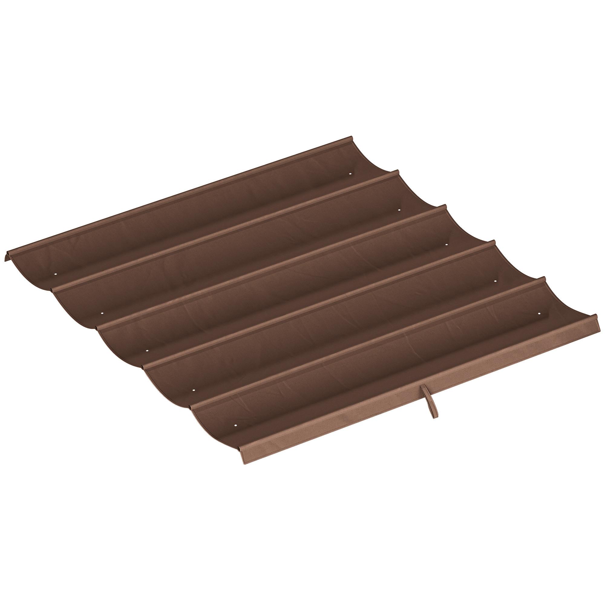 ERSATZDACH mit Regenabflusslöchern aus Polyester Kaffee - Dunkelbraun, Textil (255/6/250cm) - Outsunny