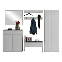 GARDEROBE-SET Simply II - Grau, Holzwerkstoff (69/200/40cm) - MIRJAN24