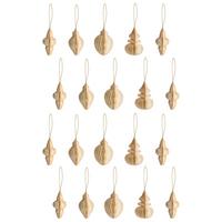 WEIHNACHTSBAUMSCHMUCK 20er Set Papier Beige Altaelva - Beige, Papier (8/10/8cm) - Beliani