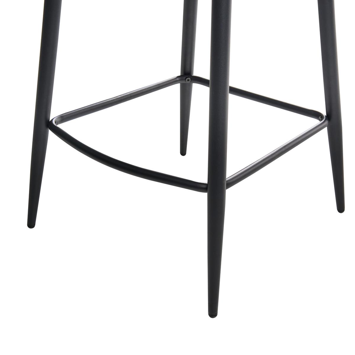 BARSTUHL 2er-Set Stoff Braun Amity - Braun, Textil (50/100/54cm) - Beliani