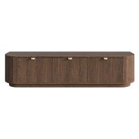 TV-LOWBOARD Coru 175 cm - Dunkelbraun, Holzwerkstoff/Metall (175.4/40.9/39.1cm) - Selsey