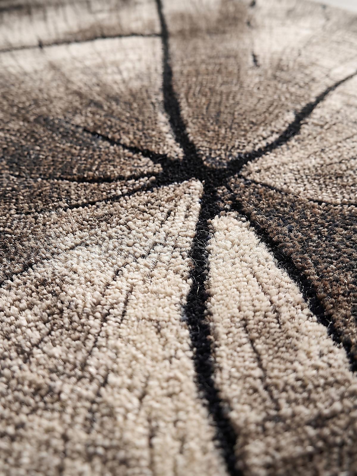 TEPPICH Kurzflor OGLIO Abstrakt Polypropylen-Polyester Natur 120 x 170 cm - Beige, Textil (120/170cm) - KADIMA DESIGN