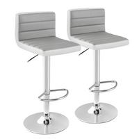 BARHOCKER Grau(2er-Set) - Grau, Metall (42/102/37cm) - COSTWAY