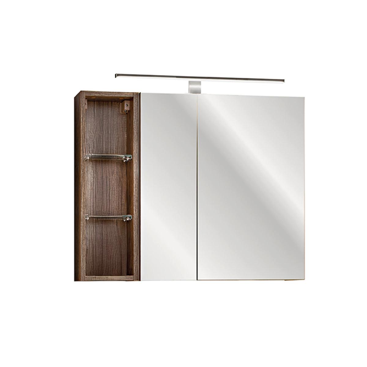 SPIEGELSCHRANK Éros Taupe - Taupe, Holzwerkstoff (80/65/17cm) - Petits-meubles