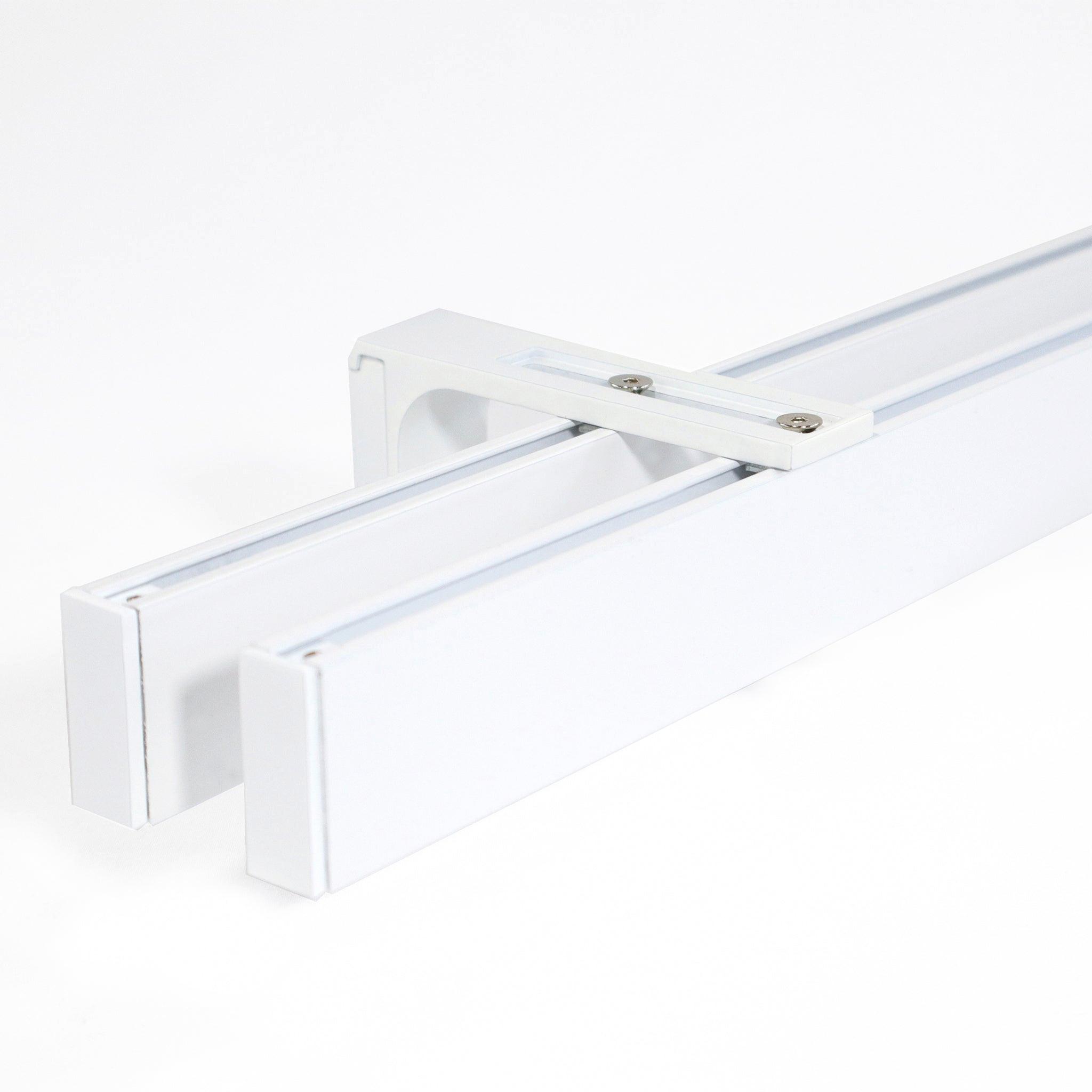 GARDINENSCHIENE 2-lauf Loft - Weiß, Metall (600cm) - Deco-Raum