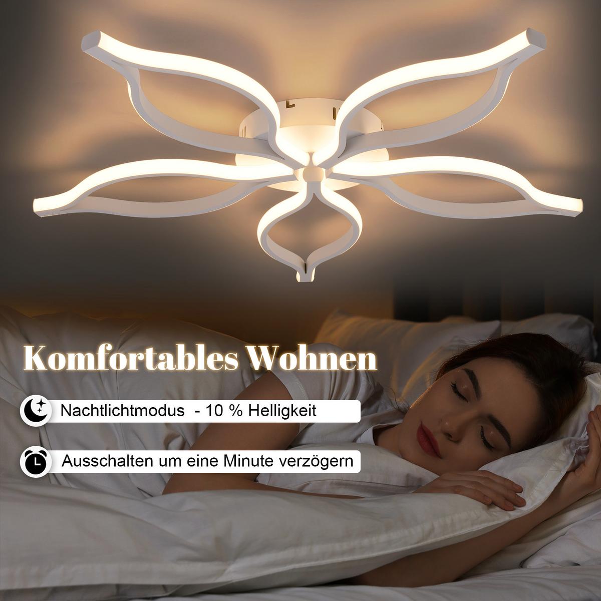LED DECKENLEUCHTE Ielwynne 80/38/6 cm - Weiß, Metall (80/38/6cm) - ZMH