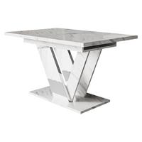 ESSTISCH ausziehbar Dubai - Weiß, Holzwerkstoff (80/120/76cm) - MIRJAN24