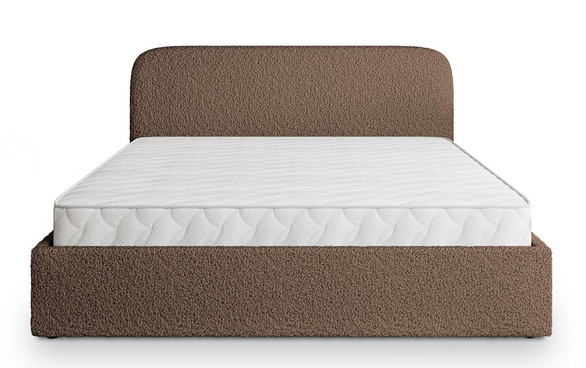 POLSTERBETT RENIVE Q 120x200 cm mit Bettkästen - Braun - Braun, Holz/Textil - MASSENO
