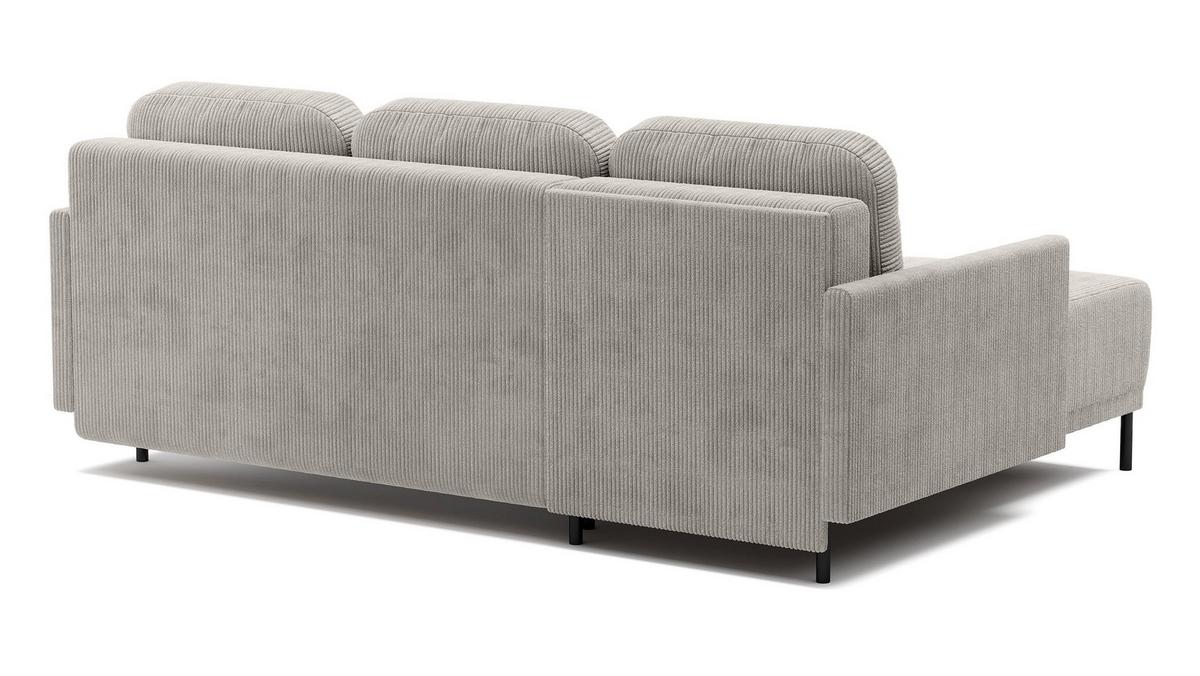 ECKSOFA Hamiel Hellbeige Cordbezug - Ecru/Beige, Holz/Textil (212/142cm) - Selsey