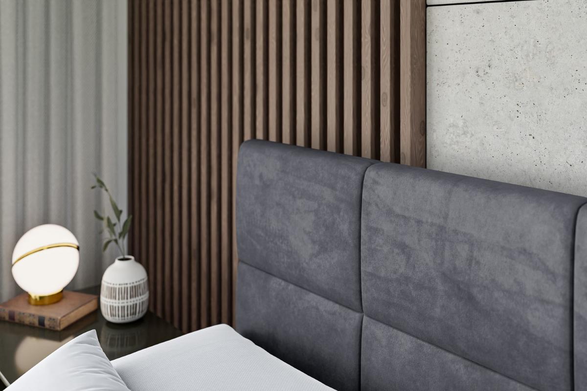 BOXBETT ARDENI-Z - 180x200 cm - H3 - Dunkelgrau - Dunkelgrau, Holzwerkstoff (180/200cm) - ALTDECOR