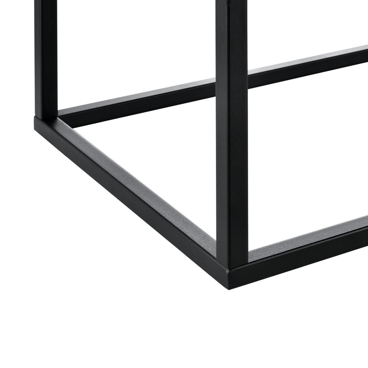 POLSTERBANK Salta - Schwarz, Textil/Metall (120/38/40cm) - pro.tec