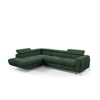 ECKSOFA Marios Mit Schlaffunktion - Grün, Holzwerkstoff/Textil (260/202cm) - Fun Möbel