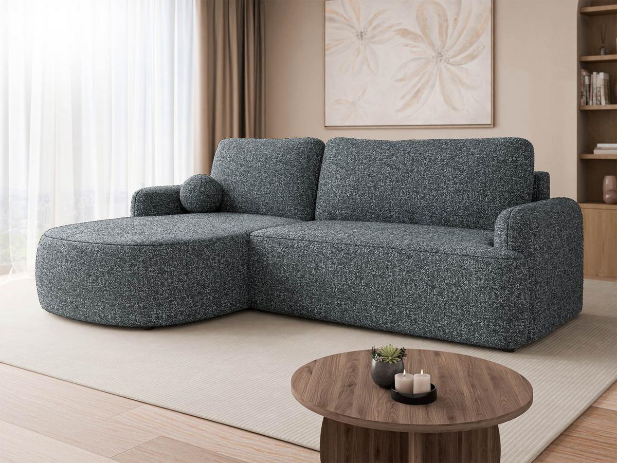 ECKSOFA Loridu, Seite: Links - Dunkelgrau/Schwarz, Holz/Kunststoff (250/174cm) - MIRJAN24