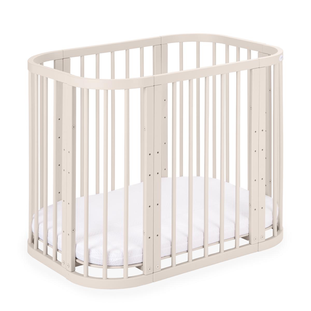 BABYBETT Kaschmir, 5in1 mit Matratze - Kaschmir, Holz/Textil (66/93cm) - waldin